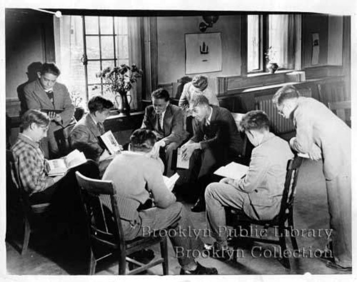 1953 Boy's Club meeting. Photograph: Brooklyn Public Library