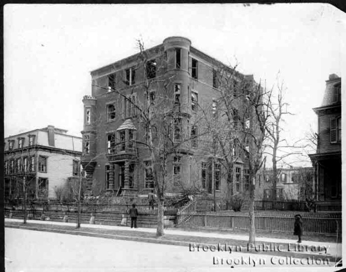 House in 1905, just before demolition. Brooklyn Public Library