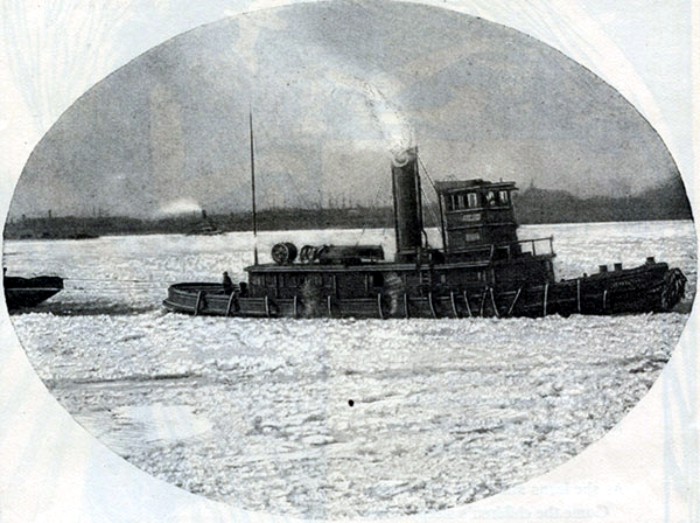 Red Hook tugboat, late 19th century. From Munsey Magazine, from the collection of Maggie Blanck