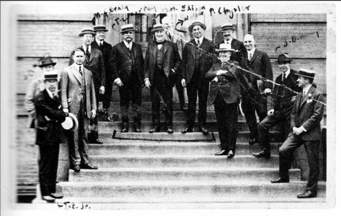 Thomas Edison, center. Thomas Murray on left, Walter Chrysler, on right. Photo: temurray.com