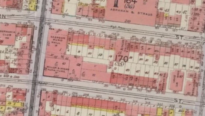 Located at "170." 1916 map, NY Public Library