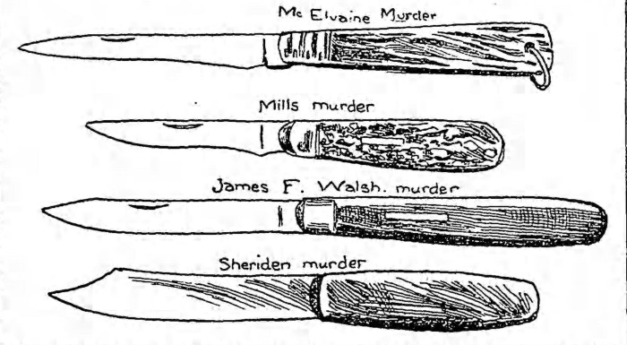 Famous murder weapons. Brooklyn Eagle, 1895