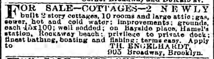 1894 ad in Brooklyn Eagle