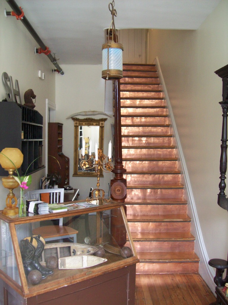 athens stewart house copper stairs lobby
