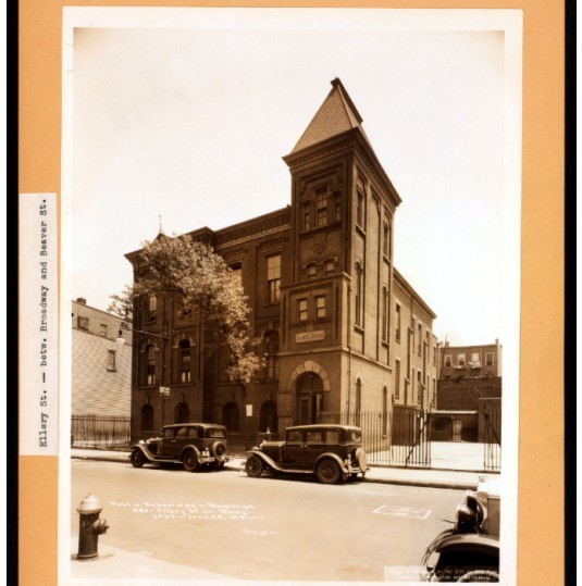 330-334 Ellery St. PS 52, 1931 photo, NYPL
