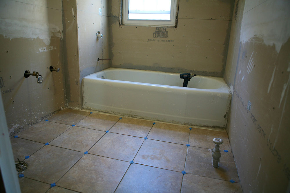 bathroom tile renovation