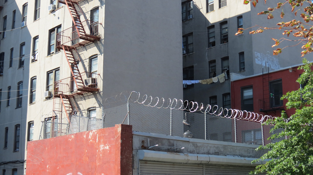Brooklyn barbed wire fence