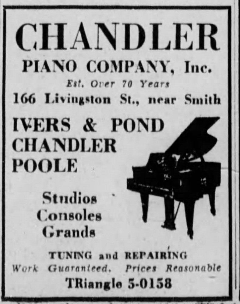  Downtown Brooklyn -- 222 Livingston St Chandler Piano Company History