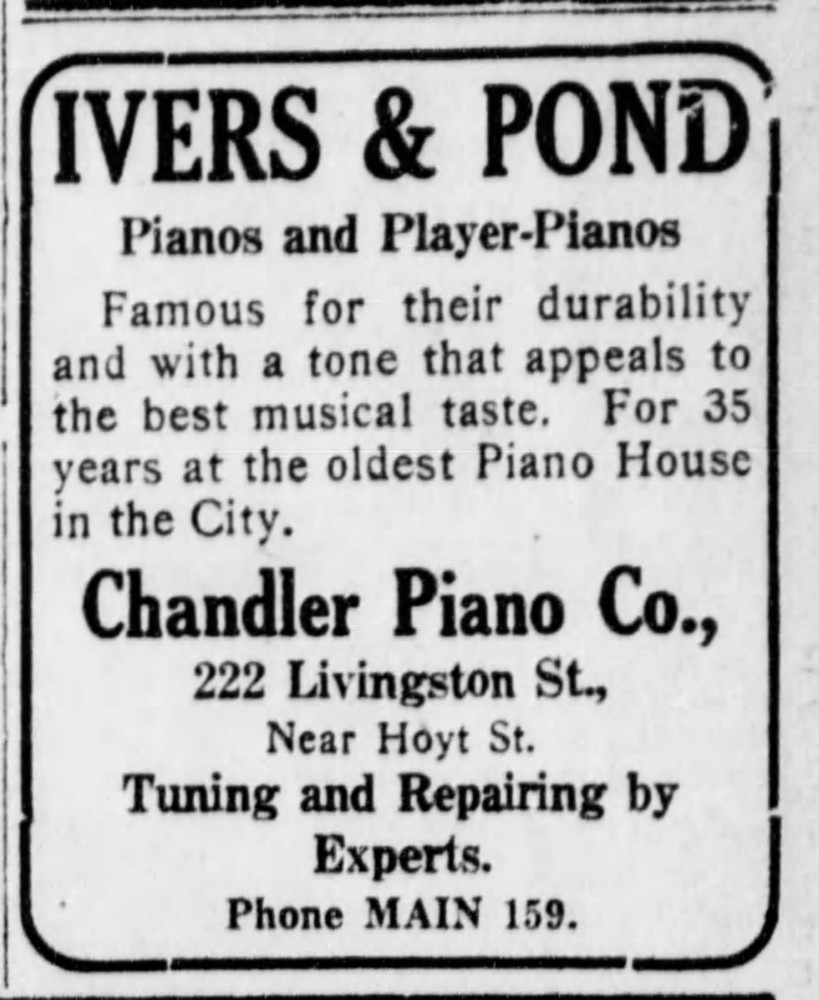  Downtown Brooklyn -- 222 Livingston St Chandler Piano Company History