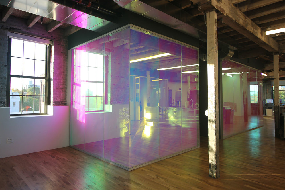 Genius Office Gowanus Dichroic Glass Leeser Architecture Brooklyn