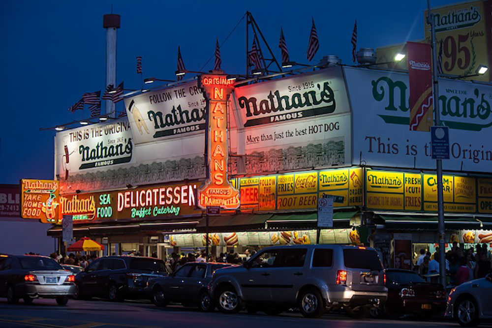 Nathans Famous Hot Dogs Coney Island