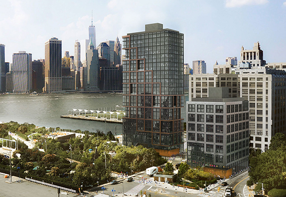 Renderings of the proposed Pier 6 development. Image via Brooklyn Bridge Park Corporation