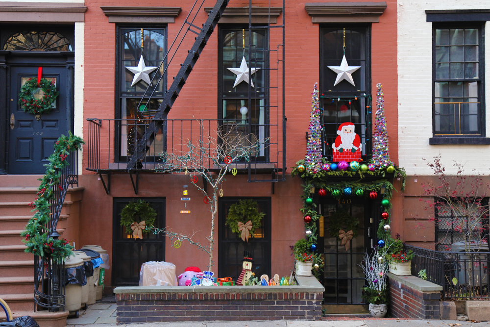 Brooklyn Christmas Lights Photos Bedecked Brownstones