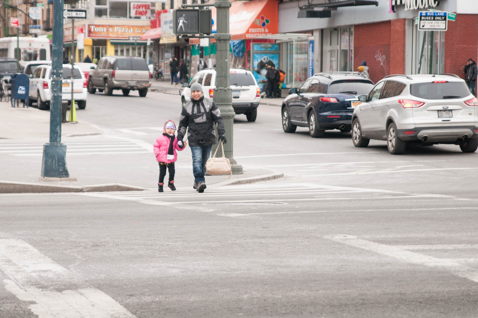 Crown Heights Brooklyn Eastern Parkway Winter 2016