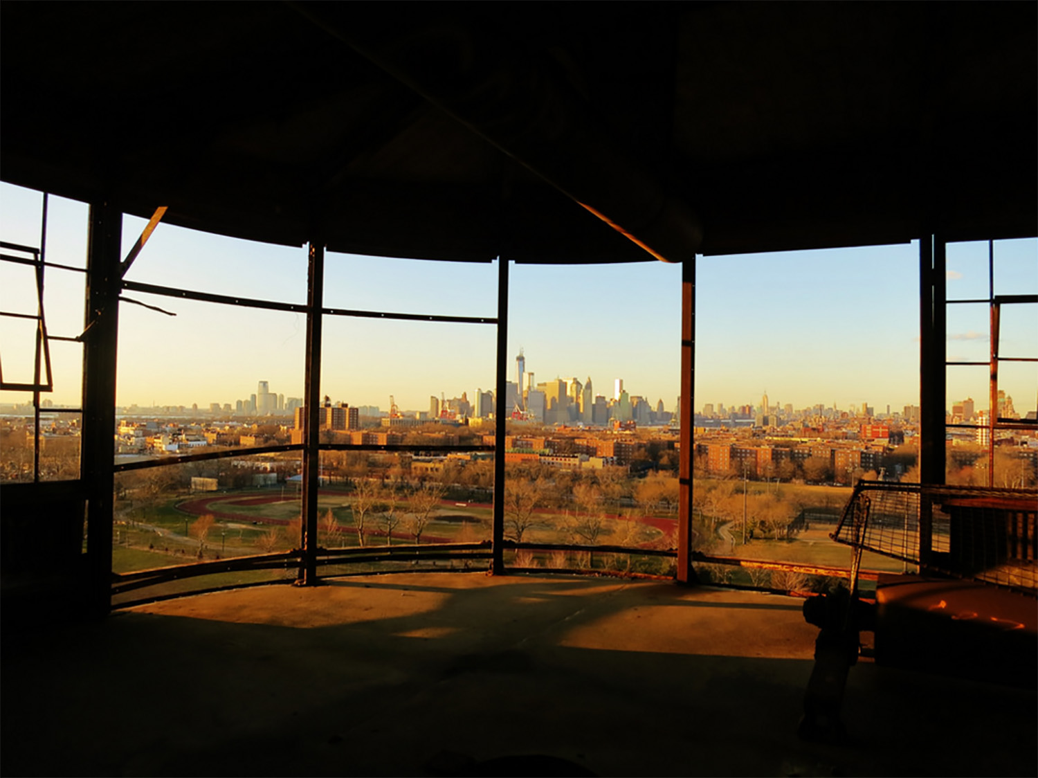 The view from the top floor of the abandoned Red Hook Grain Terminal. Photo by Hannah Frishberg
