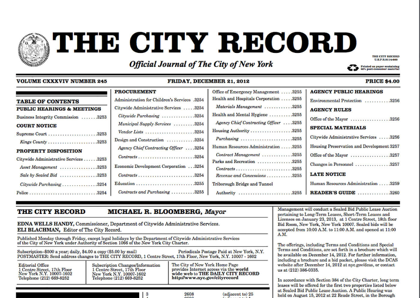 new york city record