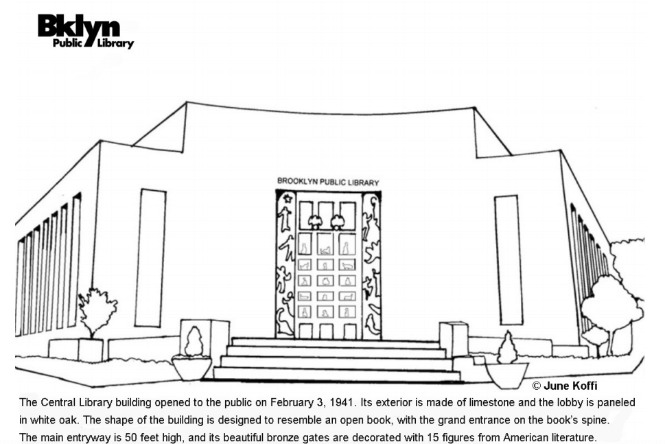 Brooklyn Public Library Central Branch Coloring Book
