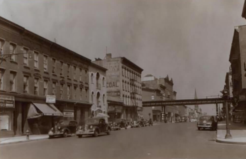 Bedford Avenue north from Quincy Street. Photo via NYPL 
