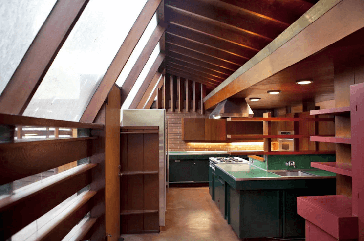 A kitchen in a 1949 house in Los Angeles by architect John Lautner. Photo by Elizabeth Daniels
