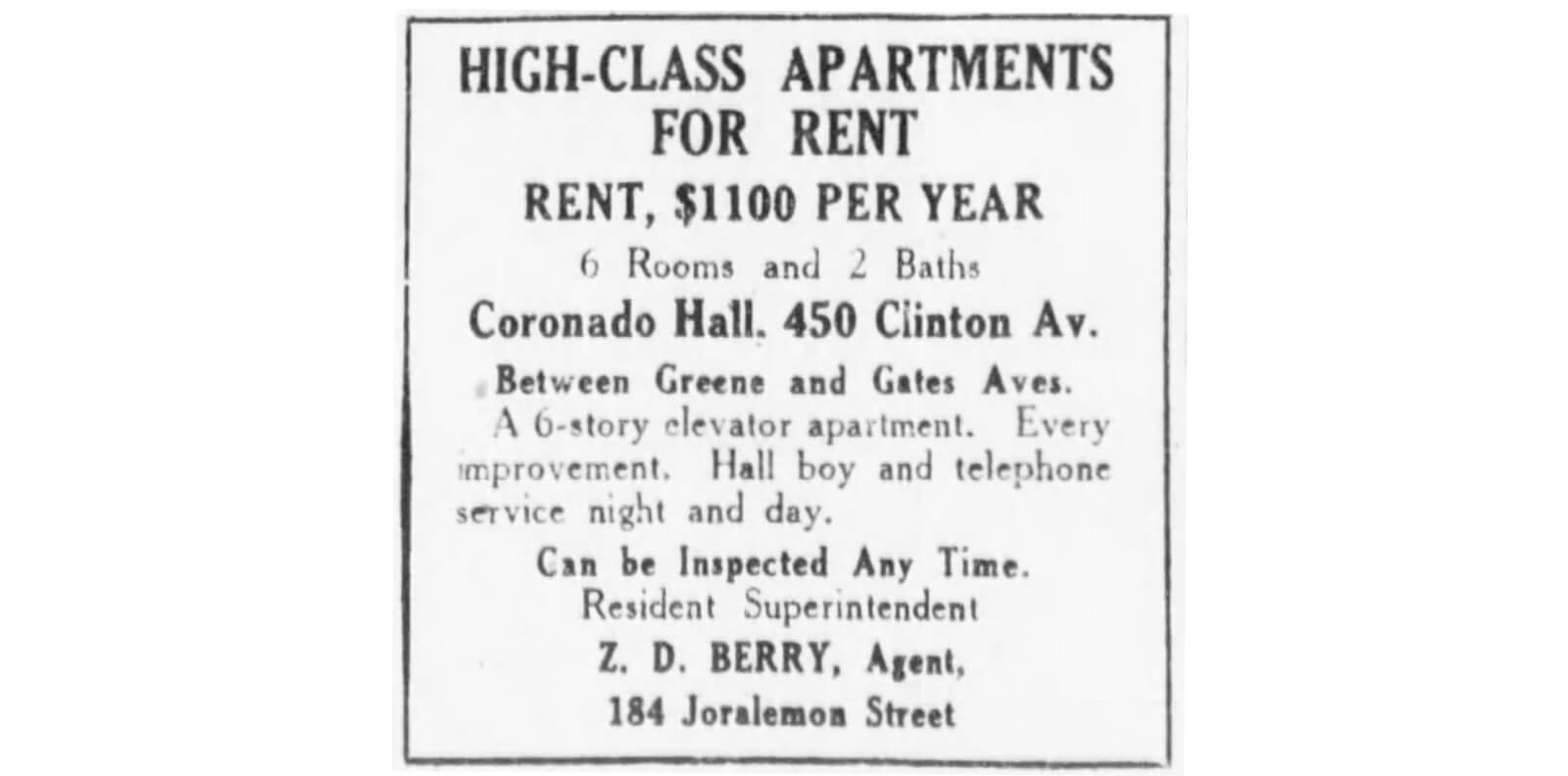 brooklyn housing history rental prices 1916
