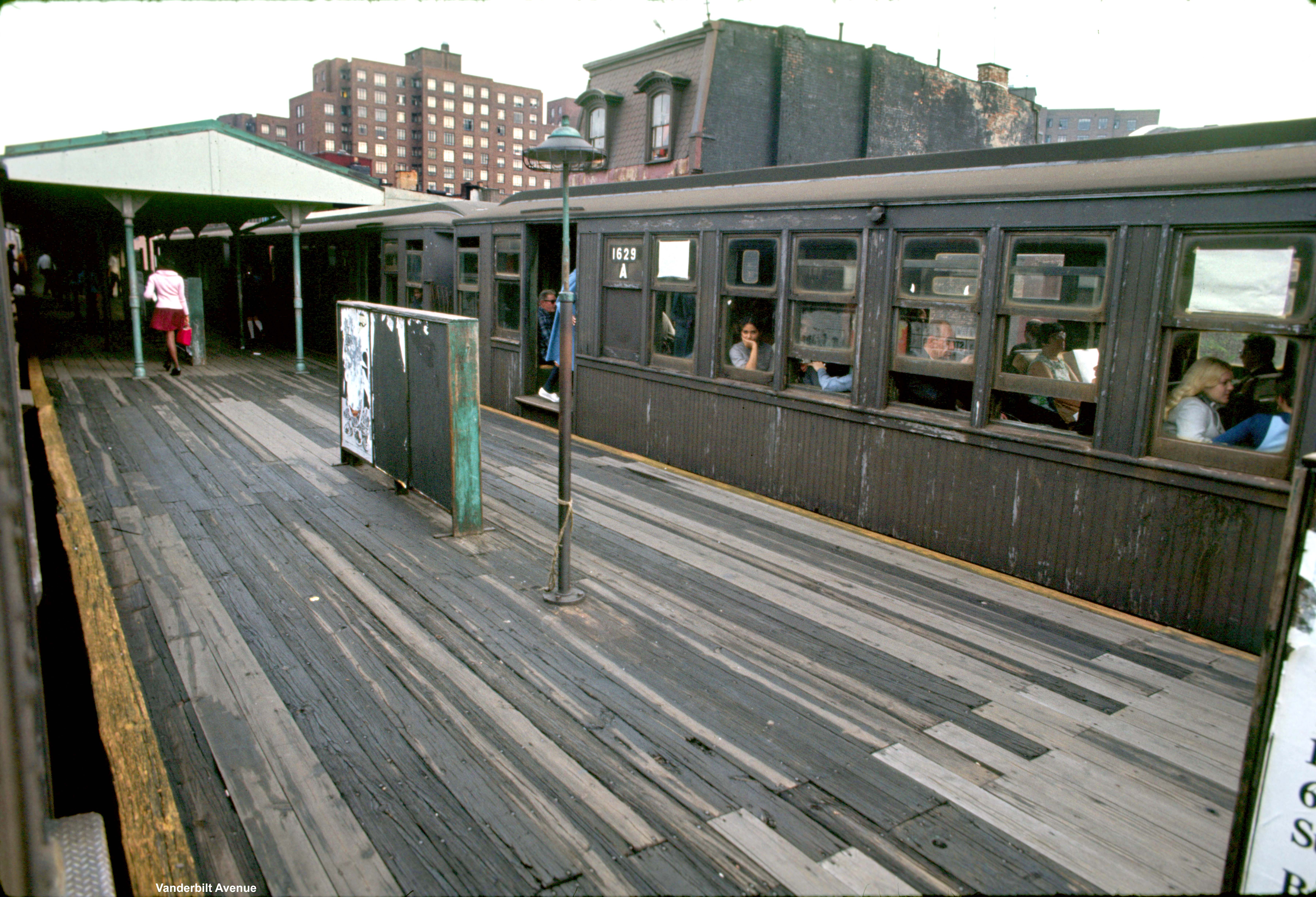 A train heading out of the Vanderbilt Avenue Station, October 1969.