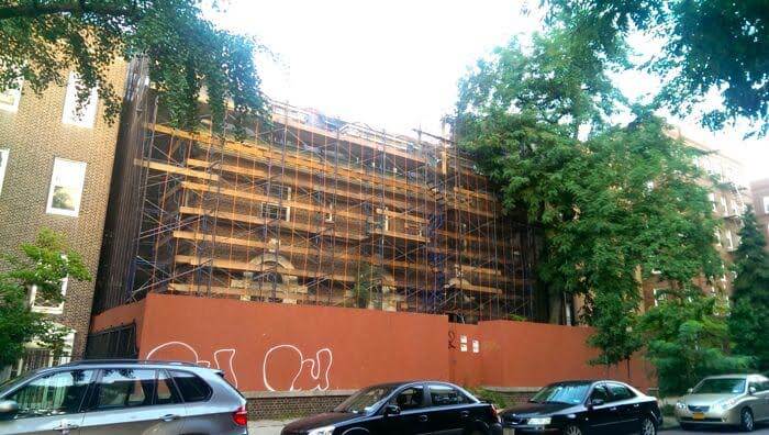 The property under scaffolding in 2013. Photo by Jonathan Butler