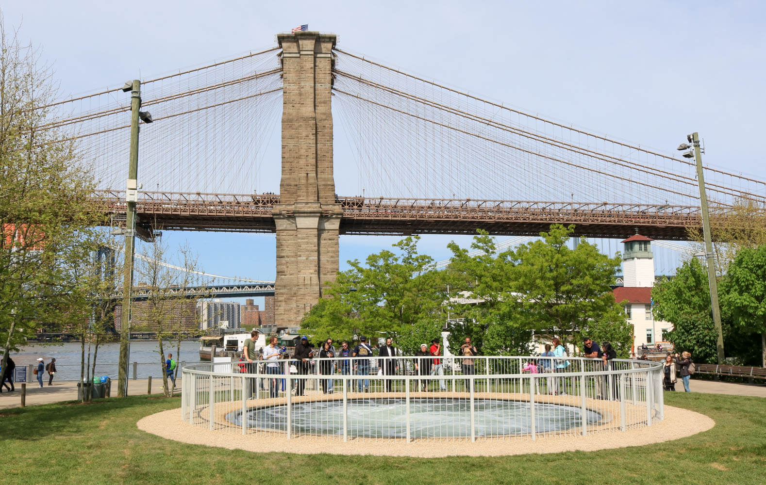 anish kapoor descension whirlpool brooklyn bridge park installation