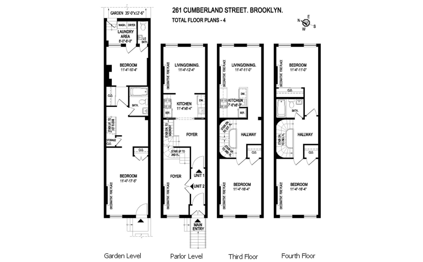 brooklyn architecture fort greene 259 cumberland street floorplan
