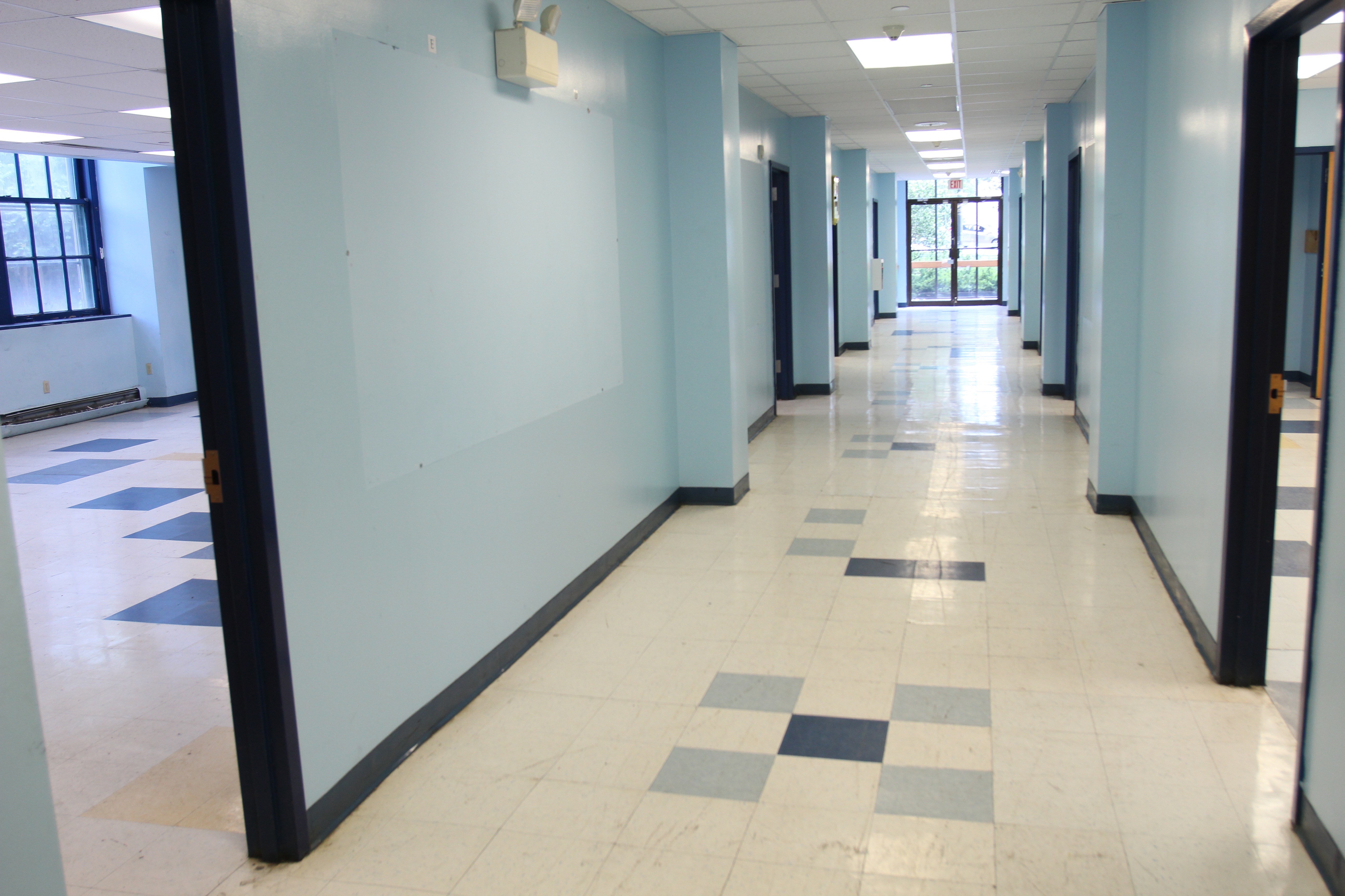 looking North first floor corridor