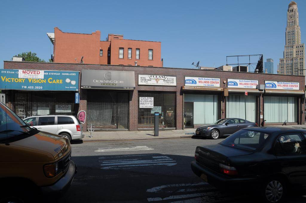 Shops at 178 Flatbush Avenue in 2015. Photo by Christopher Bride for PropertyShark