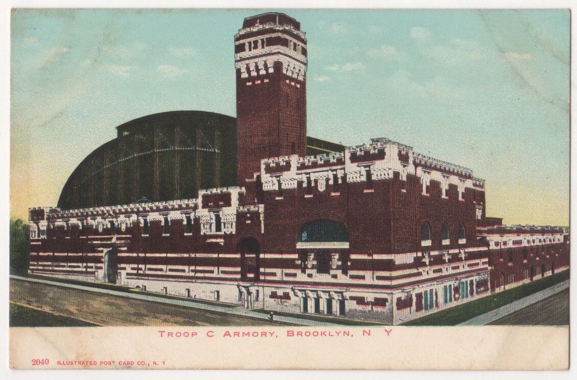 Circa 1905 postcard of Bedford-Union Armory via eBay
