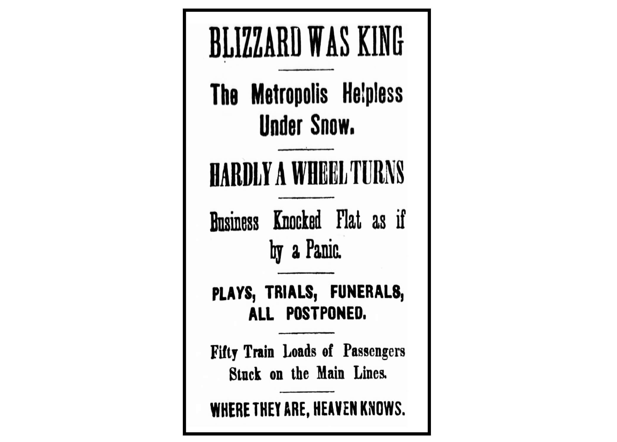 blizzard of 1888 brooklyn history