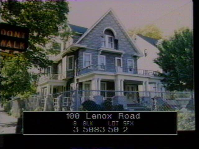 The house at 100 Lenox in the 1980s. Tax photo via PropertyShark