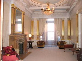 parlor with plasterwork