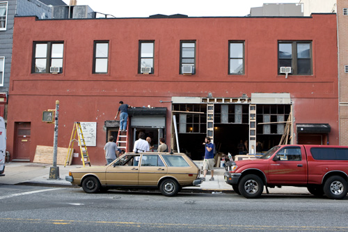 storefront work going on
