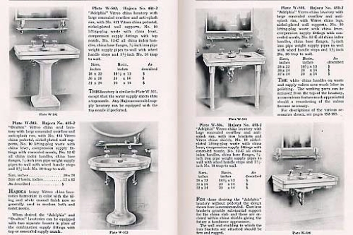 Bathroom catalog, from 1912-15. Illustration: 1912 bungalow.com