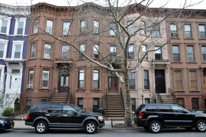 row of brownstones