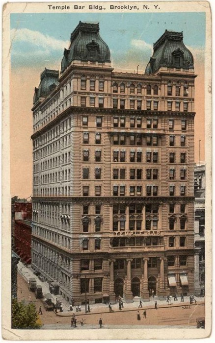 Temple Bar Building, George Morse, architect. 1915 postcard, Ebay