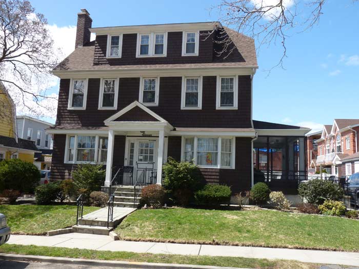 freestanding house with shed dormer