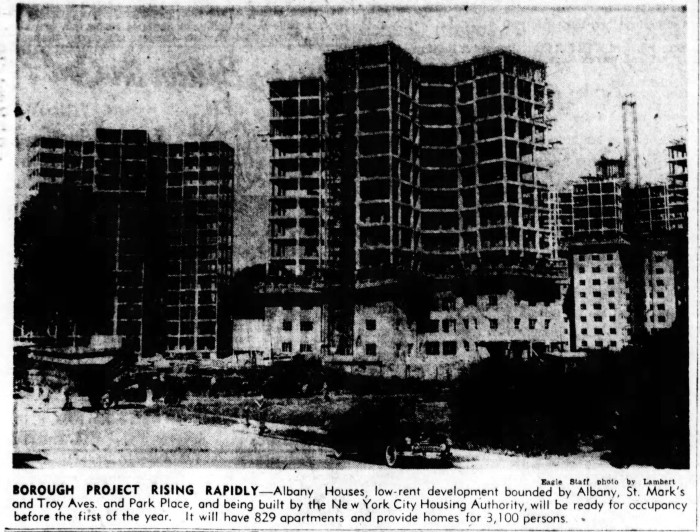 Albany Houses in progress, 1949