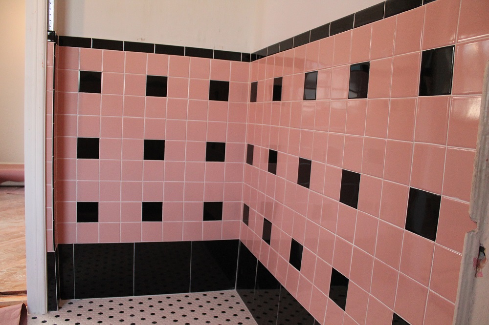 1950s Pink Tiles, 1950 S Tile Flooring