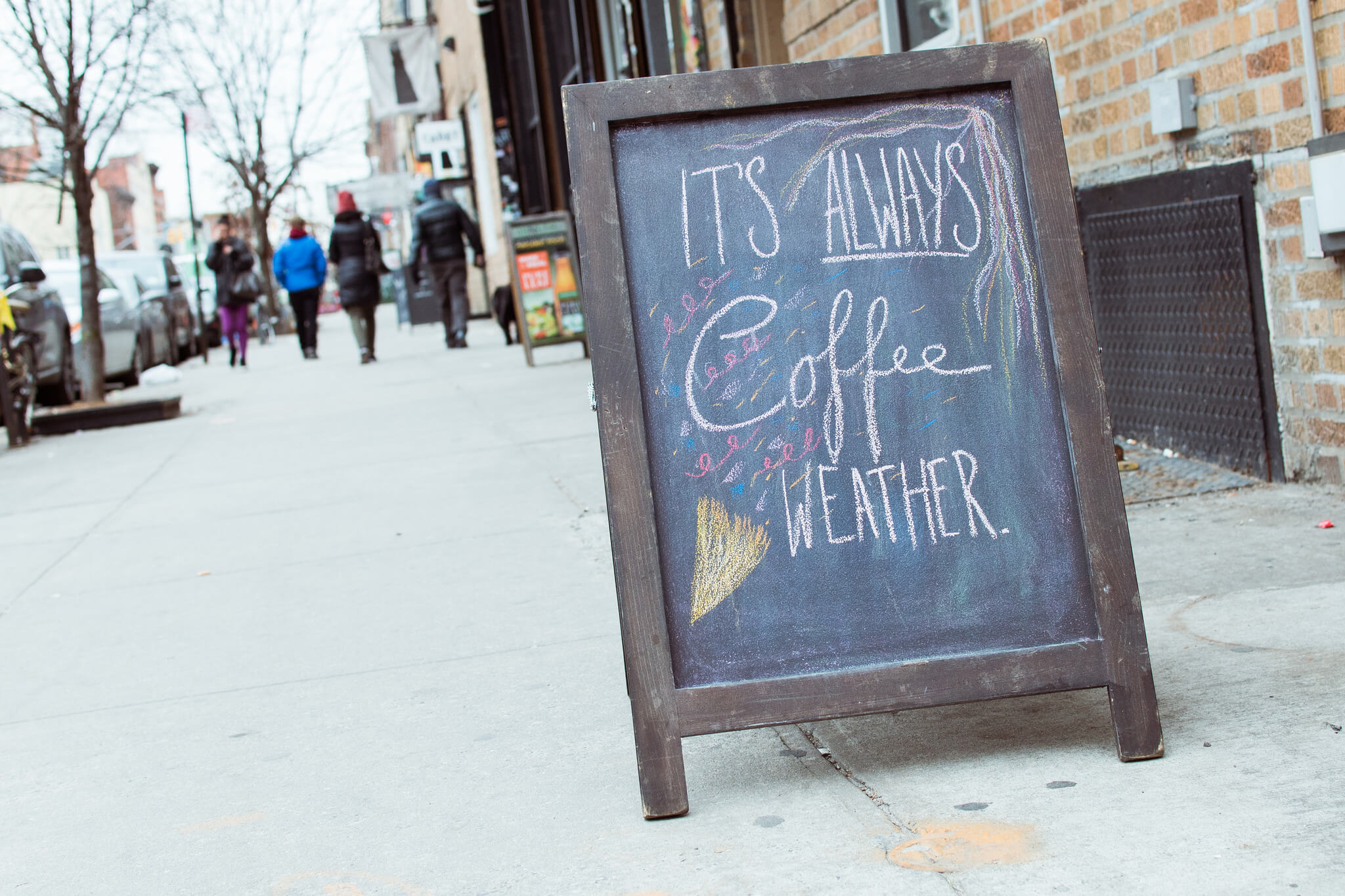 Brooklyn Coffee Shop Chalkboard Sign