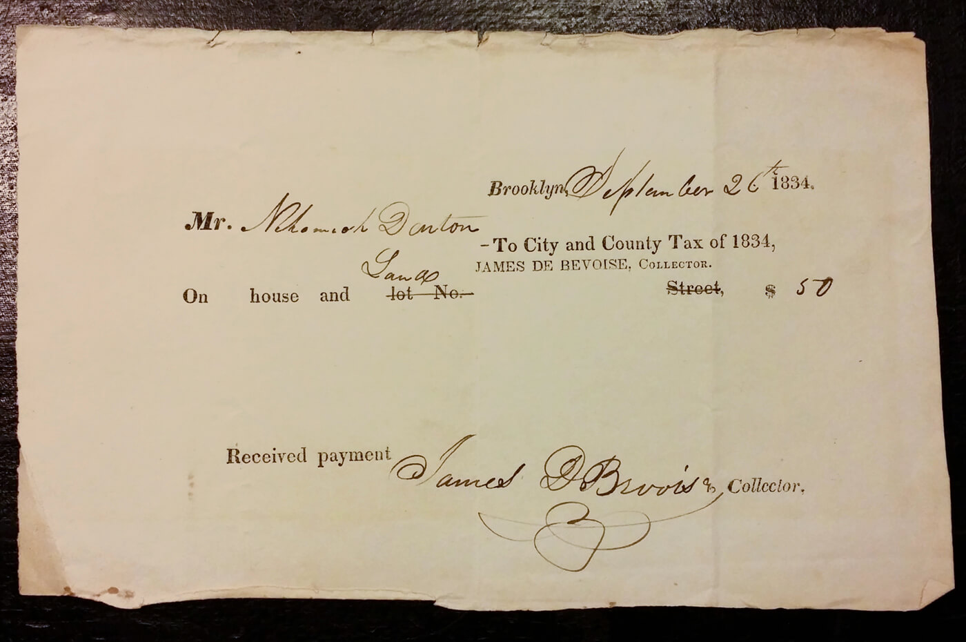 Brooklyn History Taxes