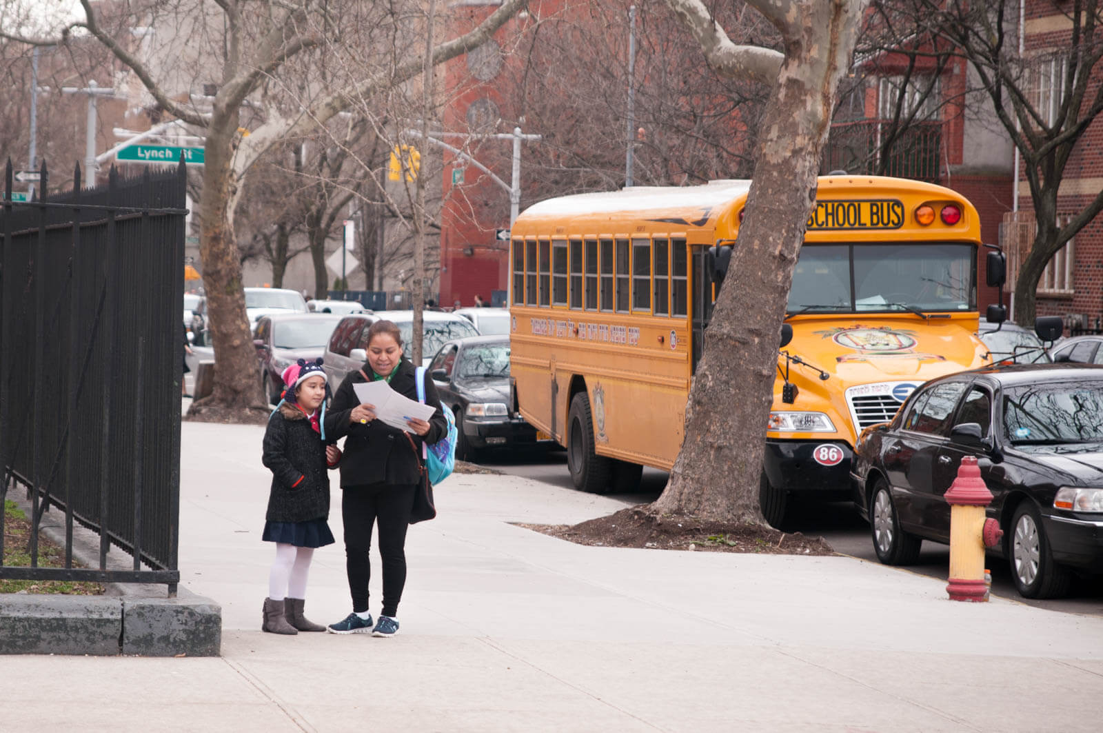 Clinton Hill Brooklyn School Bus