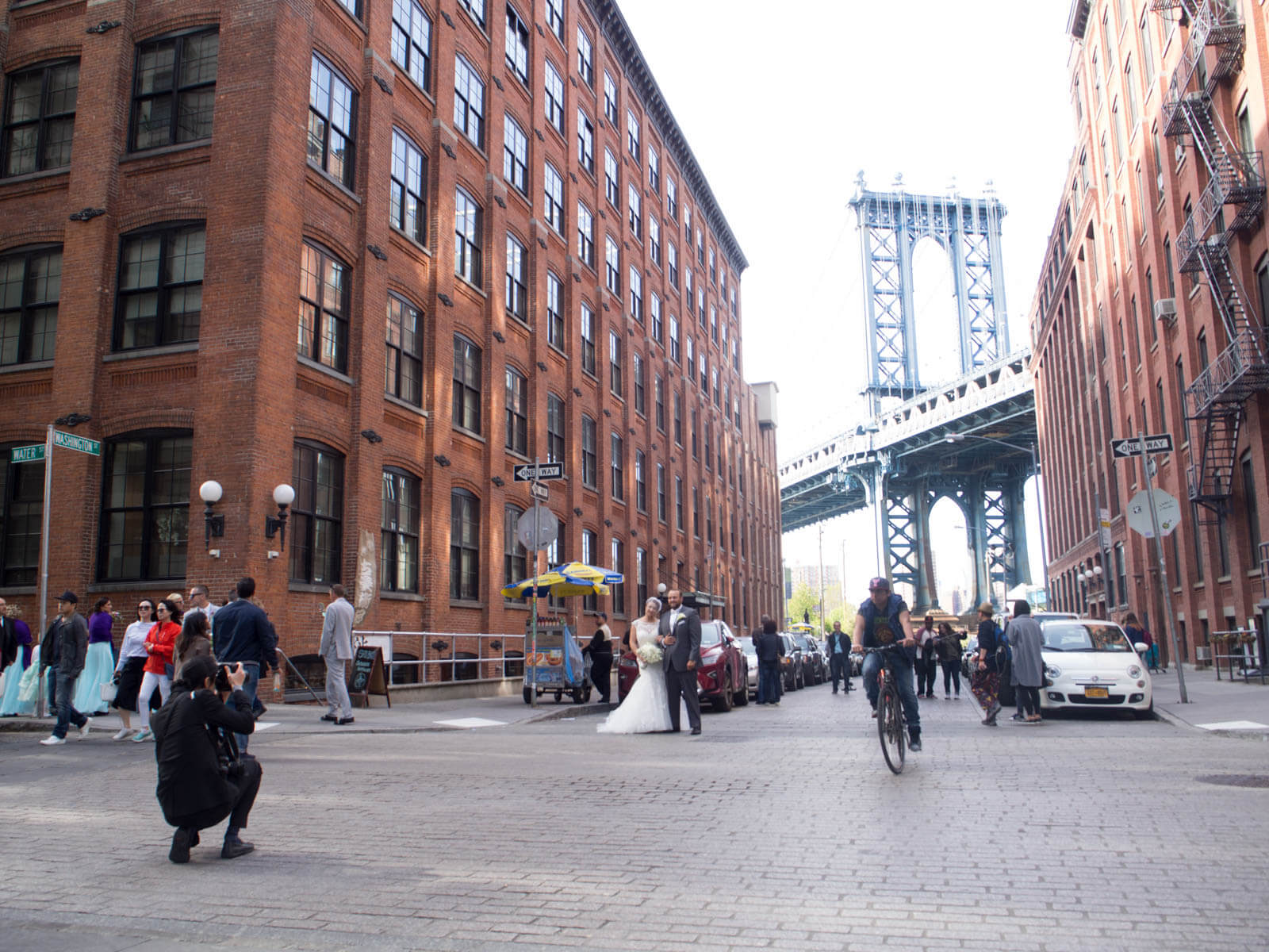 Dumbo Brooklyn Manhattan Bridge People