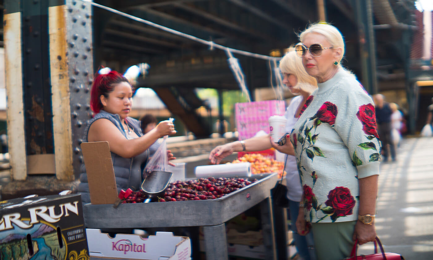 Brighton Beach Brooklyn Fruit Street Vendor