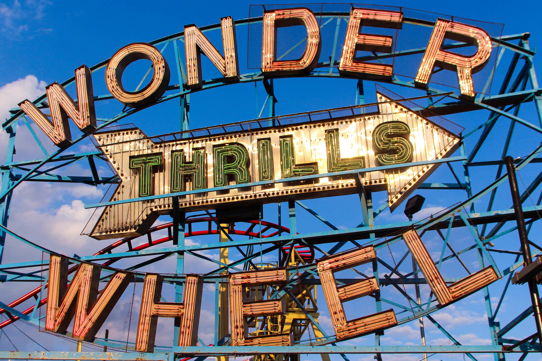 Coney Island Brooklyn Wonder Wheel Sign