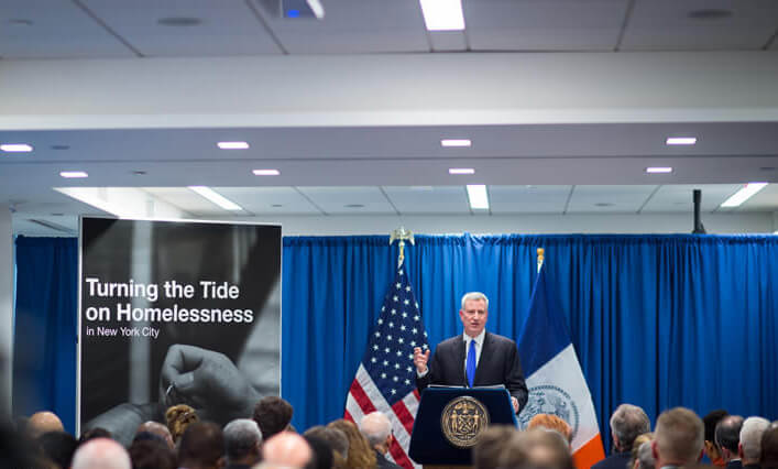 homeless shelters nyc mayor de blasio plan