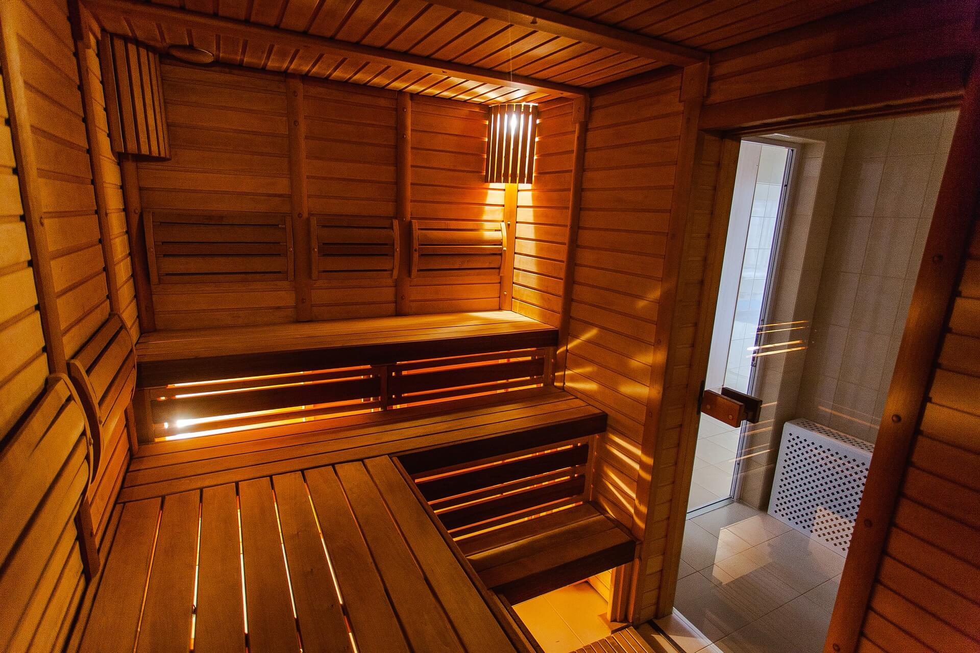 sauna installation house