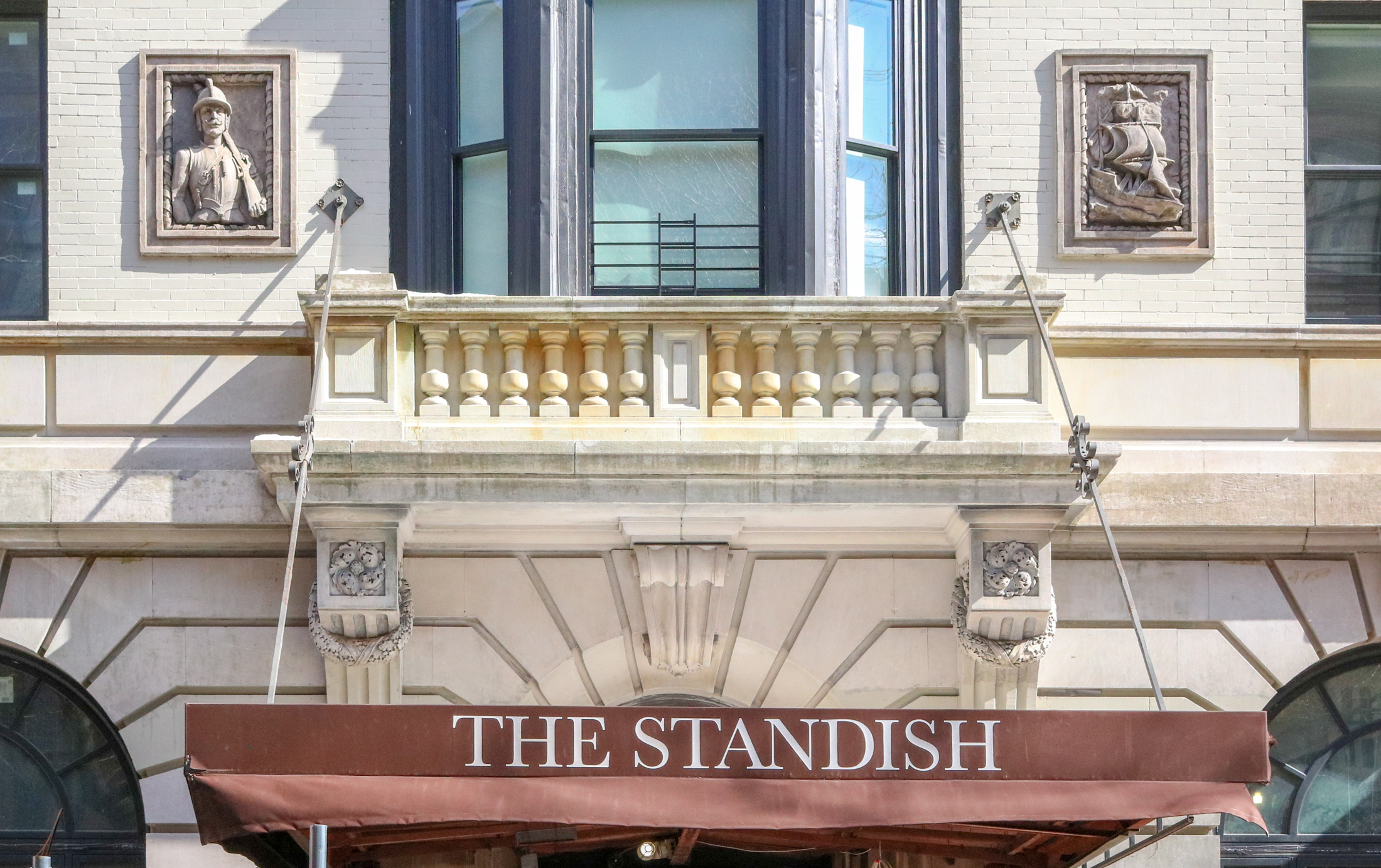 building with an awning for the standish